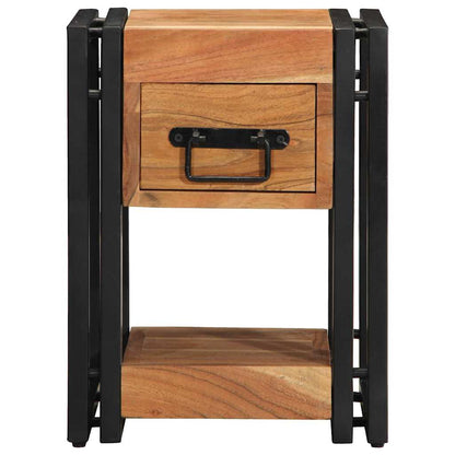 vidaXL Table de chevet marron 30 x 30 x 40 cm en bois d'acacia massif