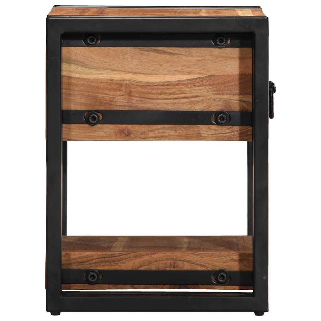 vidaXL Table de chevet marron 30 x 30 x 40 cm en bois d'acacia massif