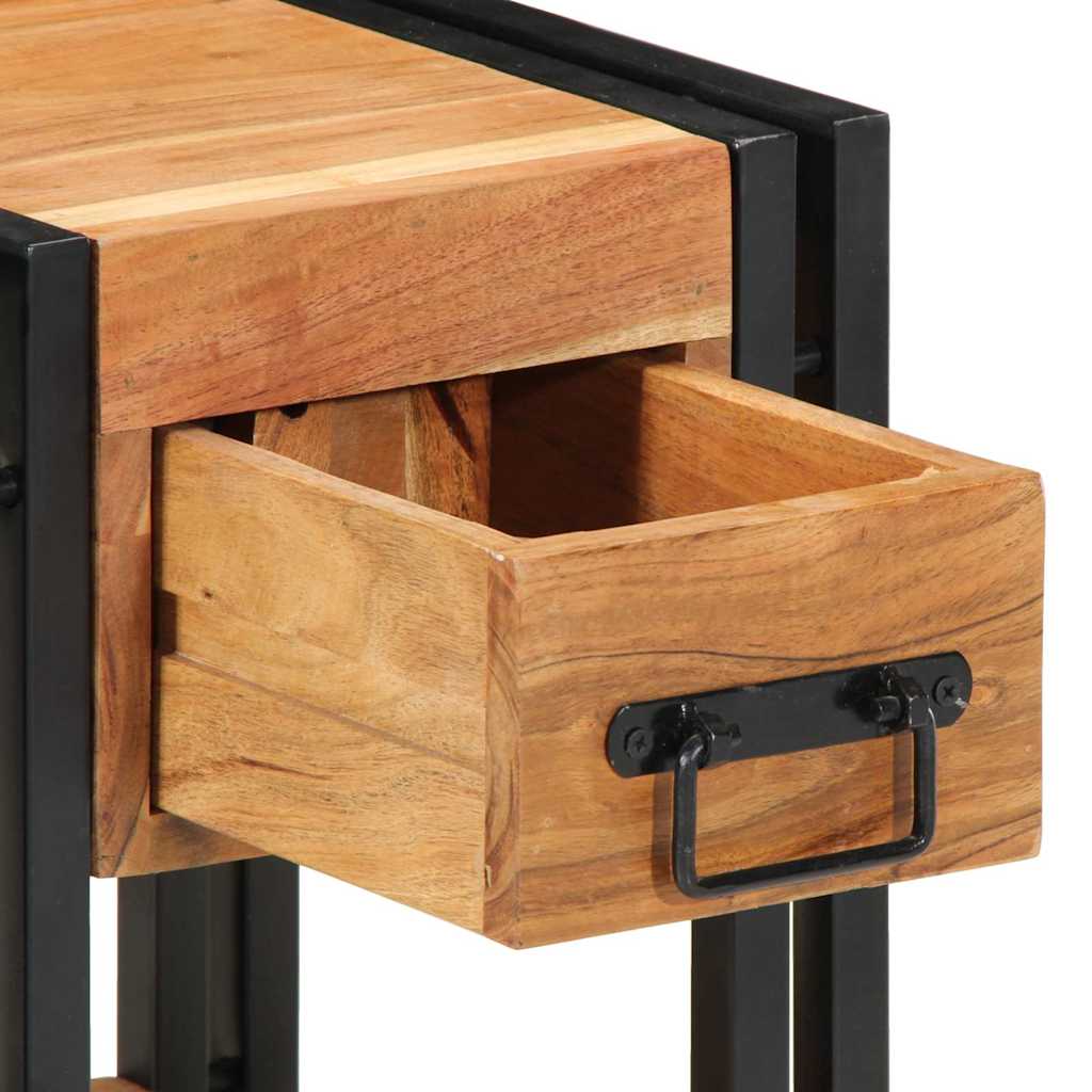 vidaXL Tables de chevet 2 pcs marron 30 x 30 x 40 cm bois d'acacia massif
