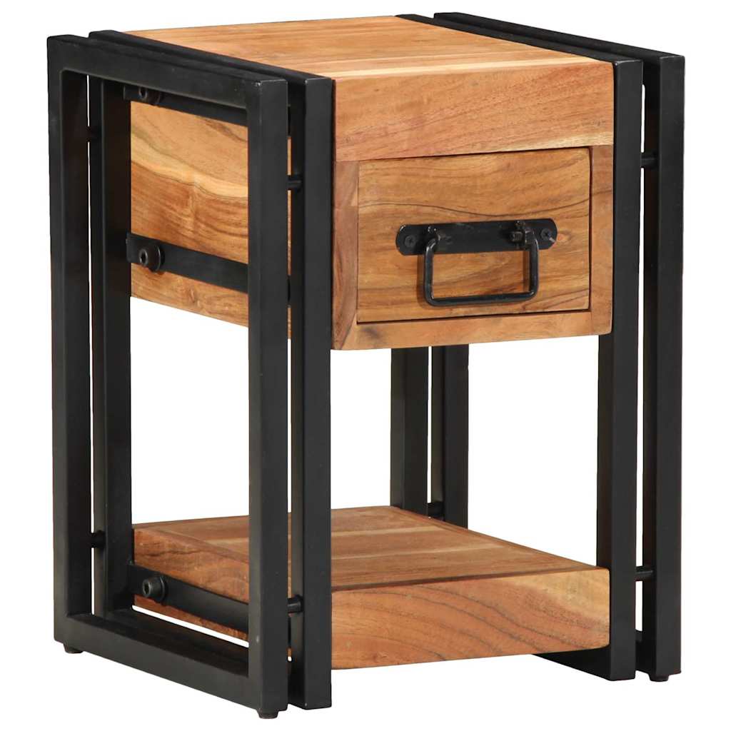vidaXL Tables de chevet 2 pcs marron 30 x 30 x 40 cm bois d'acacia massif