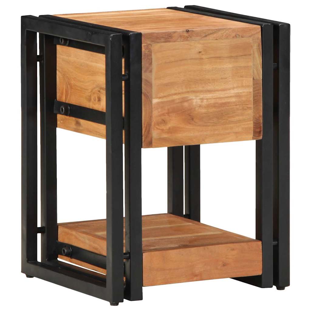 vidaXL Tables de chevet 2 pcs marron 30 x 30 x 40 cm bois d'acacia massif