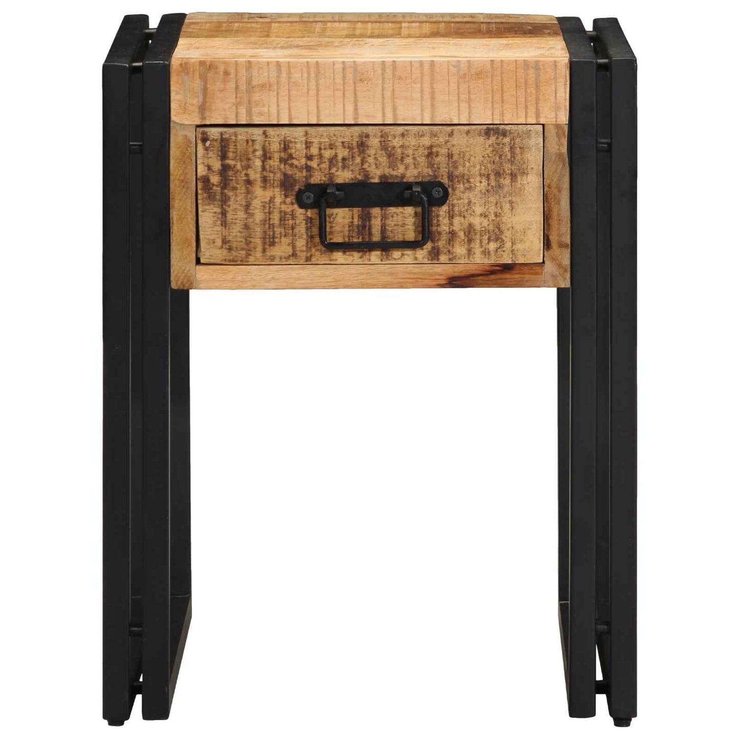 vidaXL Table d'appoint avec tiroirs 40 x 40 x 50 cm Bois de manguier massif