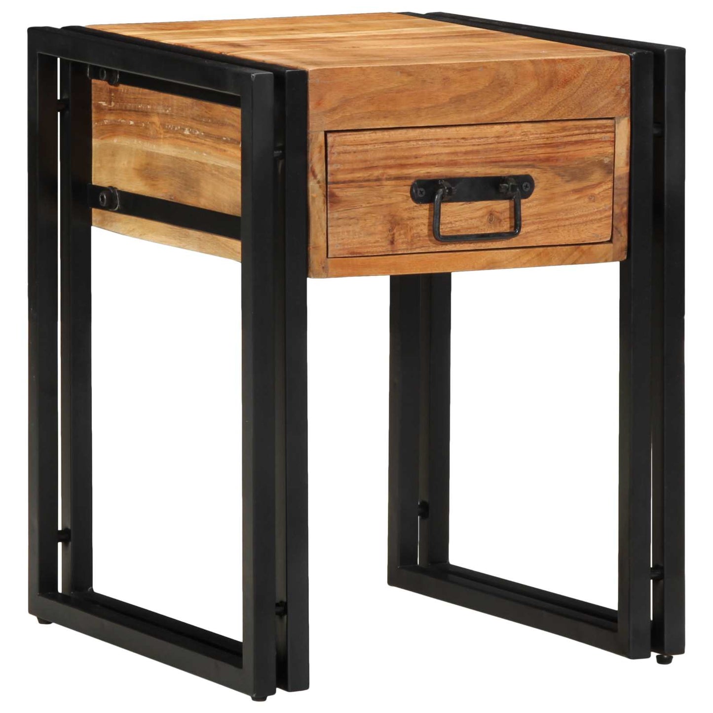 vidaXL Table d'appoint avec tiroirs 40 x 40 x 50 cm Bois d'acacia massif