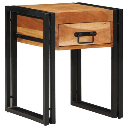 vidaXL Table d'appoint avec tiroirs 40 x 40 x 50 cm Bois d'acacia massif