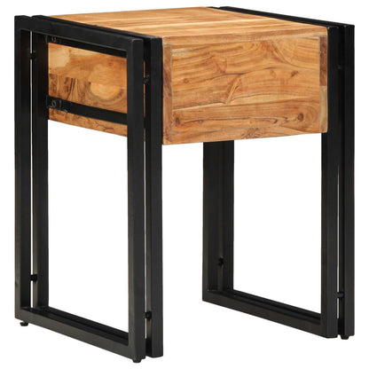vidaXL Table d'appoint avec tiroirs 40 x 40 x 50 cm Bois d'acacia massif