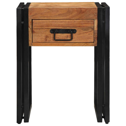 vidaXL Table d'appoint avec tiroirs 40 x 40 x 50 cm Bois d'acacia massif