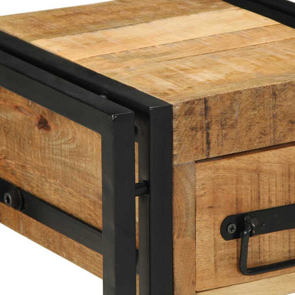 vidaXL Table d'appoint avec tiroirs 30 x 30 x 40 cm Bois de manguier massif