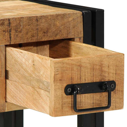 vidaXL Table d'appoint avec tiroirs 30 x 30 x 40 cm Bois de manguier massif