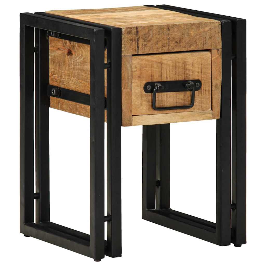 vidaXL Table d'appoint avec tiroirs 30 x 30 x 40 cm Bois de manguier massif