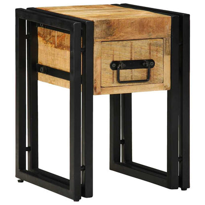 vidaXL Table d'appoint avec tiroirs 30 x 30 x 40 cm Bois de manguier massif