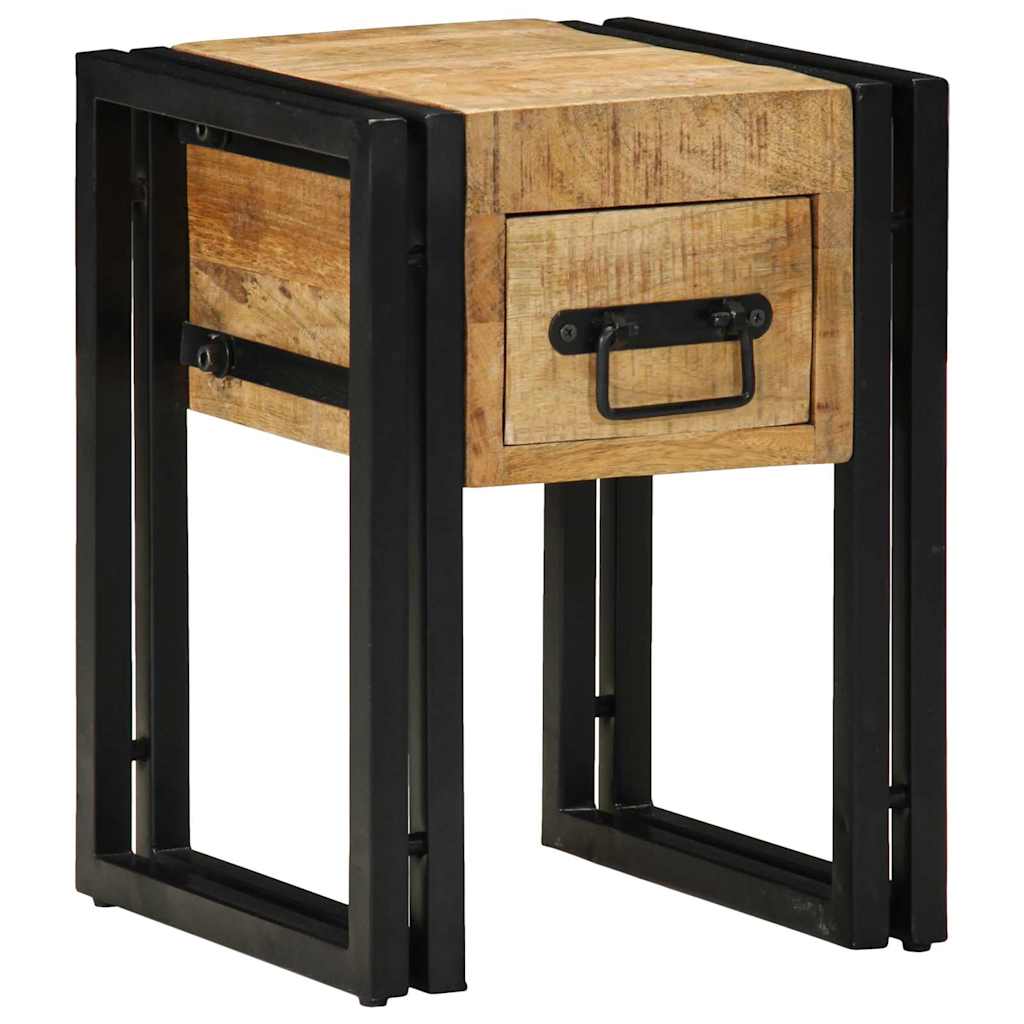 vidaXL Table d'appoint avec tiroirs 30 x 30 x 40 cm Bois de manguier massif