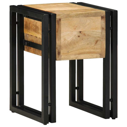 vidaXL Table d'appoint avec tiroirs 30 x 30 x 40 cm Bois de manguier massif