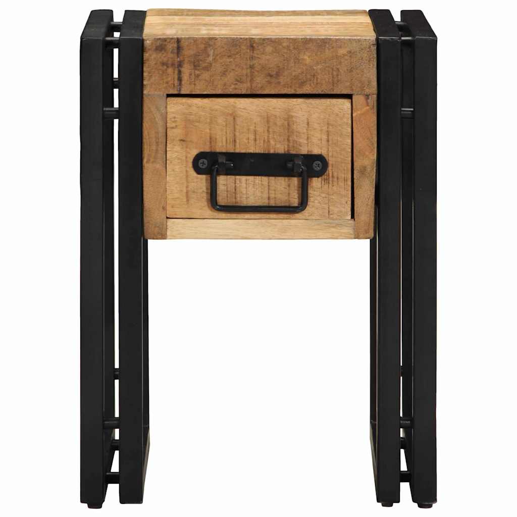 vidaXL Table d'appoint avec tiroirs 30 x 30 x 40 cm Bois de manguier massif