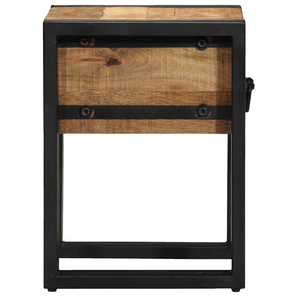 vidaXL Table d'appoint avec tiroirs 30 x 30 x 40 cm Bois de manguier massif