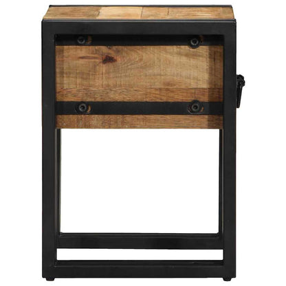 vidaXL Table d'appoint avec tiroirs 30 x 30 x 40 cm Bois de manguier massif