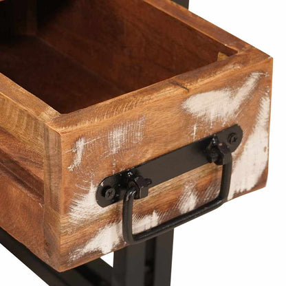 vidaXL Beistelltisch 30 x 30 x 40 cm Massives upgecyceltes Holz