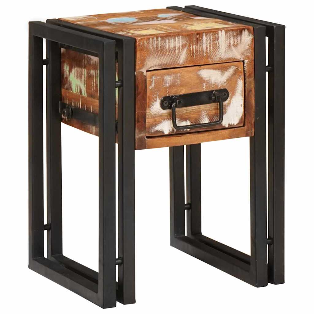 vidaXL Beistelltisch 30 x 30 x 40 cm Massives upgecyceltes Holz