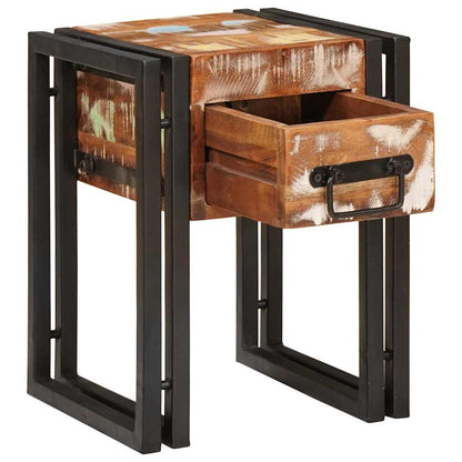 vidaXL Beistelltisch 30 x 30 x 40 cm Massives upgecyceltes Holz