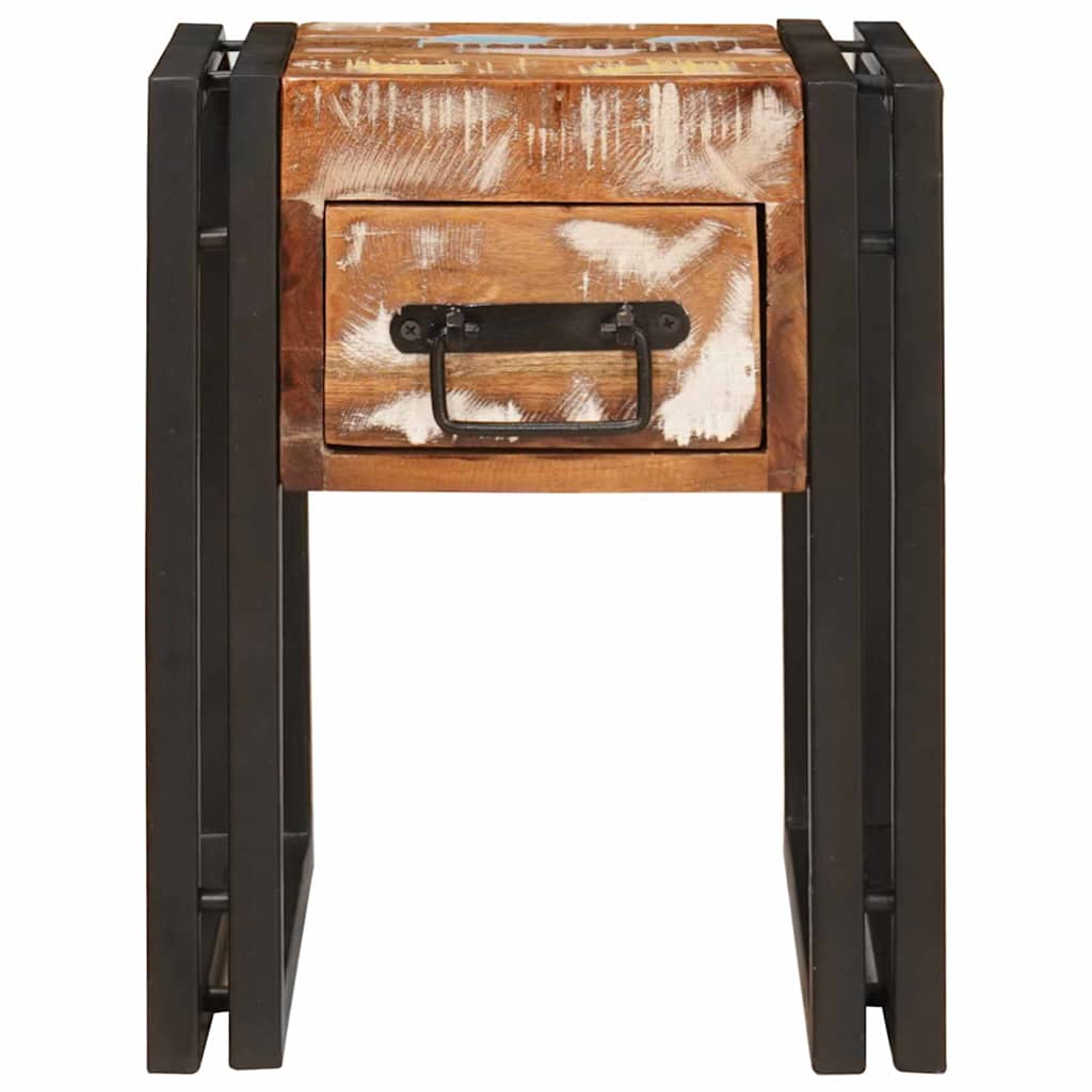 vidaXL Beistelltisch 30 x 30 x 40 cm Massives upgecyceltes Holz