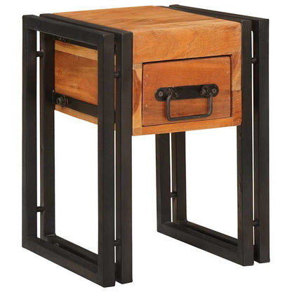 vidaXL Beistelltisch mit Schubladen 30 x 30 x 40 cm Massivholz Akazie