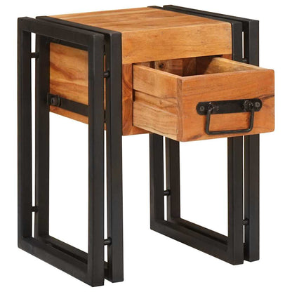 vidaXL Beistelltisch mit Schubladen 30 x 30 x 40 cm Massivholz Akazie