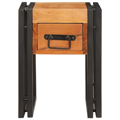 vidaXL Beistelltisch mit Schubladen 30 x 30 x 40 cm Massivholz Akazie