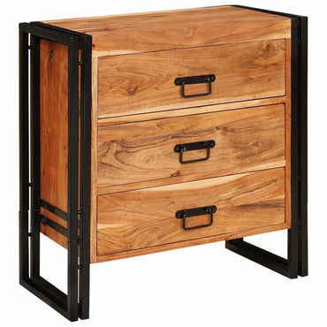 vidaXL Sideboard Braun 66 x 33 x 70 cm Massivholz Akazie