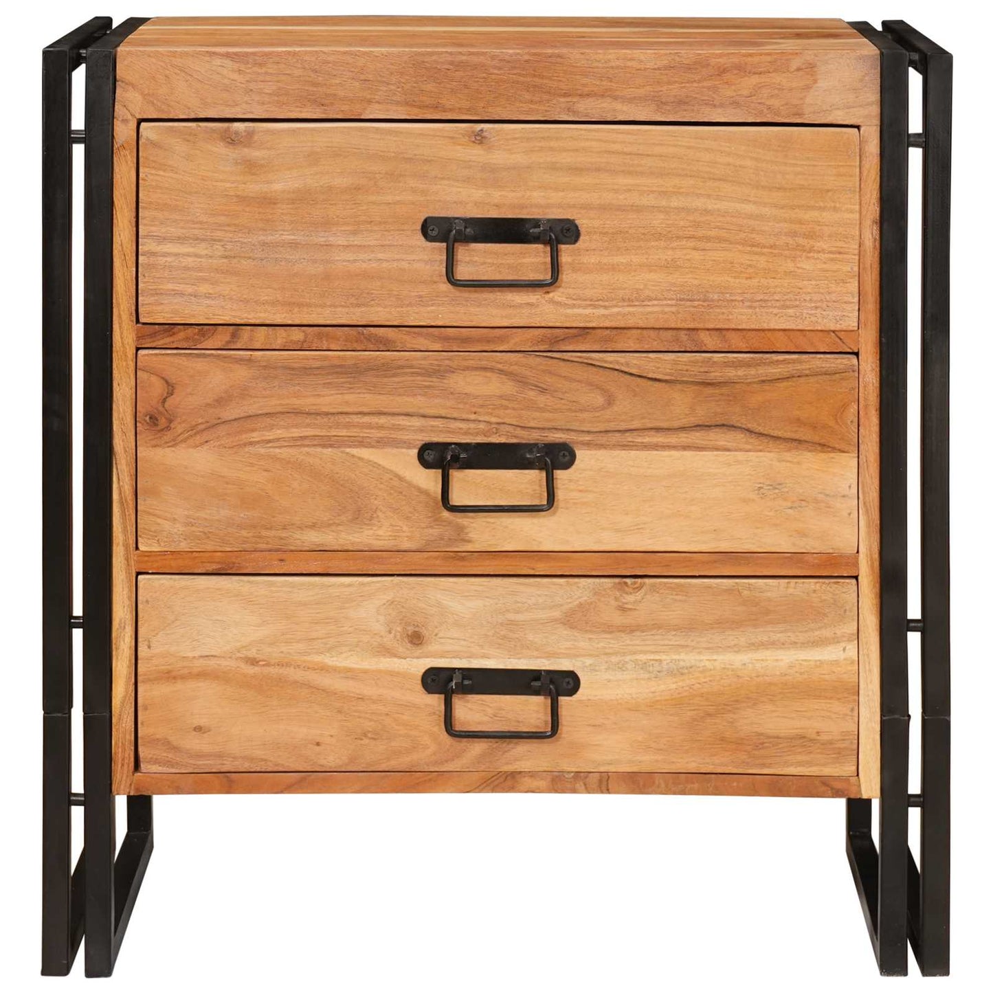 vidaXL Sideboard Braun 66 x 33 x 70 cm Massivholz Akazie