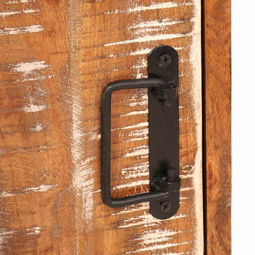 vidaXL Nachttisch Braun 35 x 33 x 48 cm Massivholz Altholz