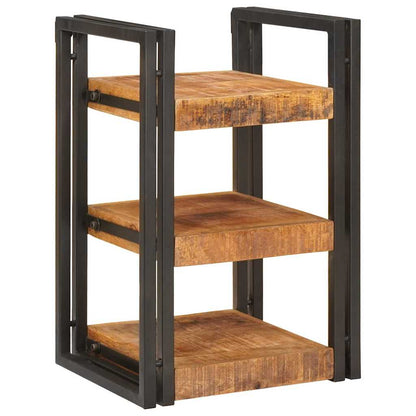 vidaXL Nachttisch Braun und Schwarz 38 x 33 x 58 cm Massivholz Mango