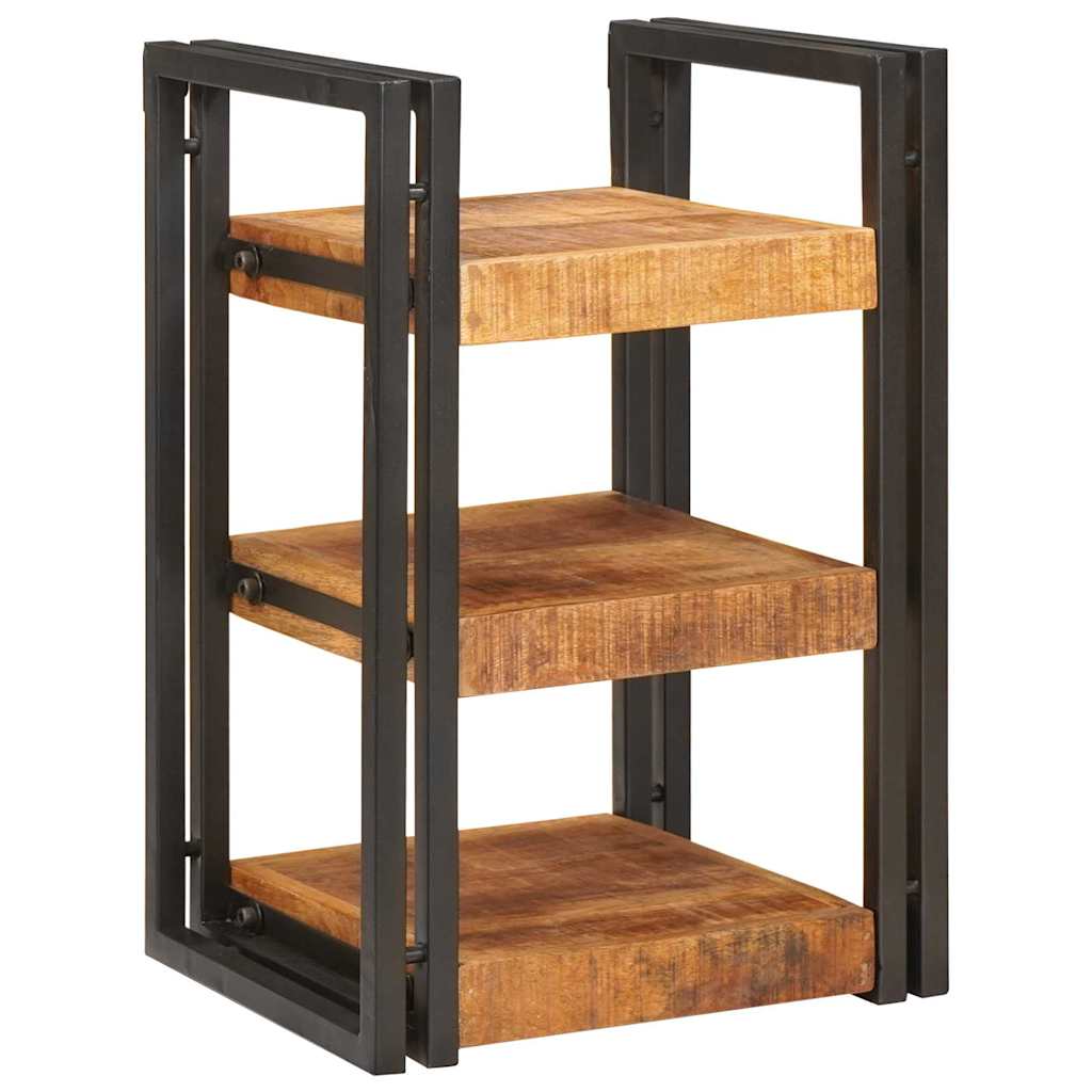 vidaXL Nachttisch Braun und Schwarz 38 x 33 x 58 cm Massivholz Mango