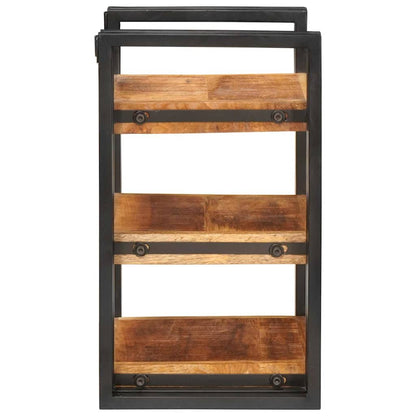 vidaXL Nachttisch Braun und Schwarz 38 x 33 x 58 cm Massivholz Mango
