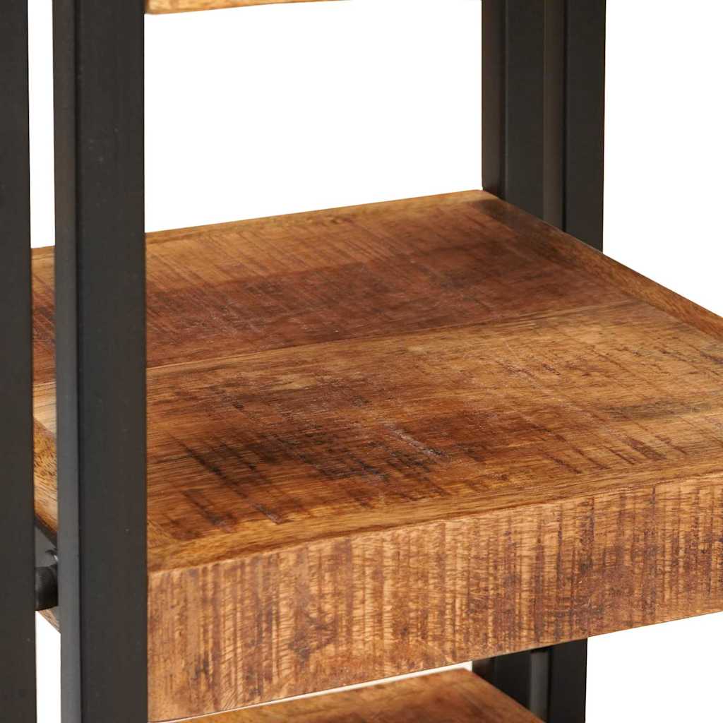 vidaXL Nachttisch 2 pcs Braun und Schwarz Massivholz Mango