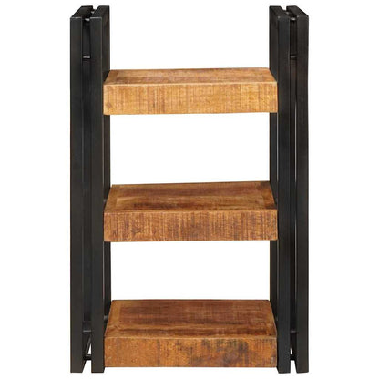 vidaXL Nachttisch 2 pcs Braun und Schwarz Massivholz Mango