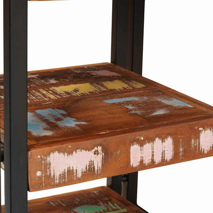 vidaXL Nachttisch Braun und Schwarz 38 x 33 x 58 cm Massivholz Altholz