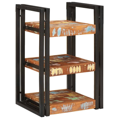 vidaXL Nachttisch Braun und Schwarz 38 x 33 x 58 cm Massivholz Altholz
