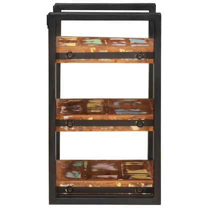 vidaXL Nachttisch Braun und Schwarz 38 x 33 x 58 cm Massivholz Altholz
