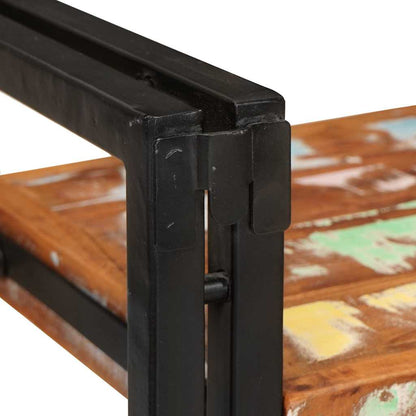 Nachttisch 2 pcs Braun und Schwarz Massivholz Altholz