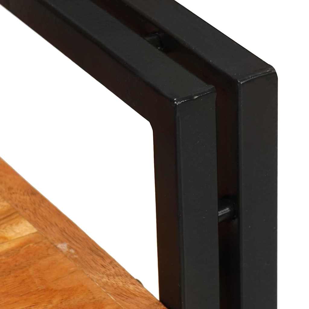 vidaXL Nachttisch Braun und Schwarz 38 x 33 x 58 cm Massivholz Akazie