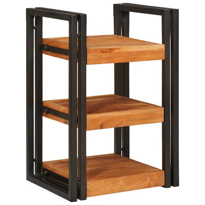vidaXL Nachttisch Braun und Schwarz 38 x 33 x 58 cm Massivholz Akazie