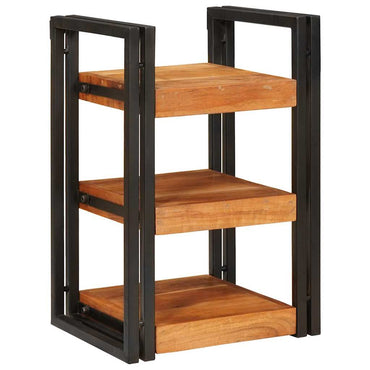 vidaXL Nachttisch 2 pcs Braun und Schwarz Massivholz Akazie
