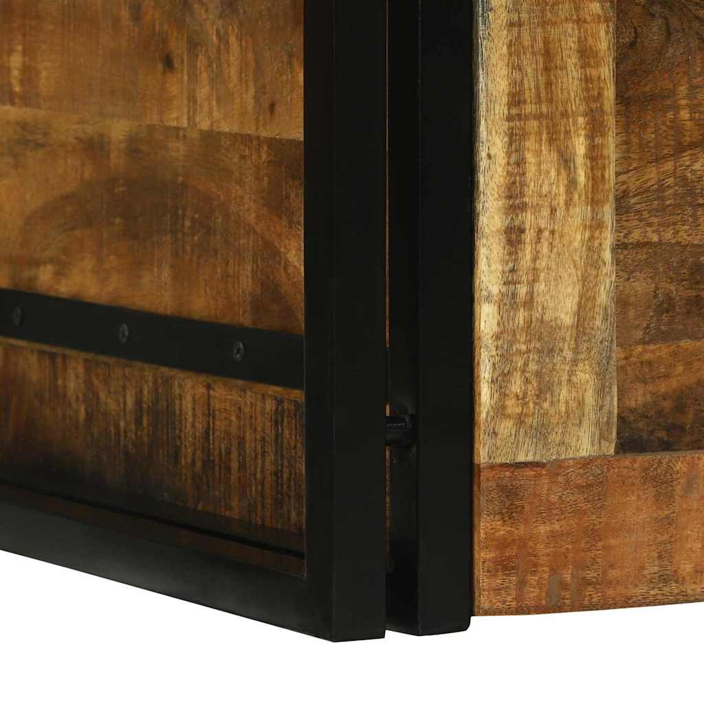 vidaXL Aufbewahrungsbox mit Speicher 80 x 50 x 50 cm Raues Mangoholz