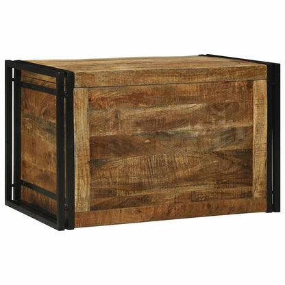 vidaXL Aufbewahrungsbox mit Speicher 80 x 50 x 50 cm Raues Mangoholz