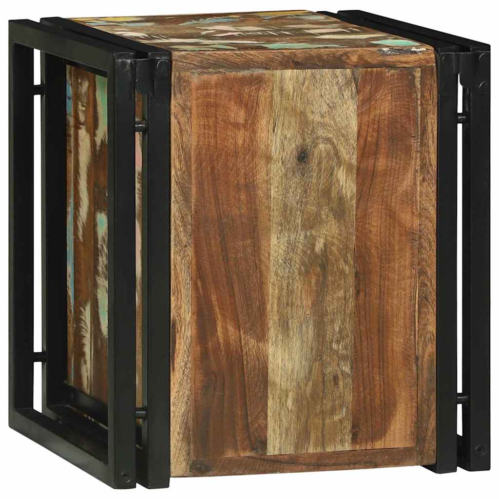 Weinregal 35 x 35 x 39 cm Massives upgecyceltes Holz