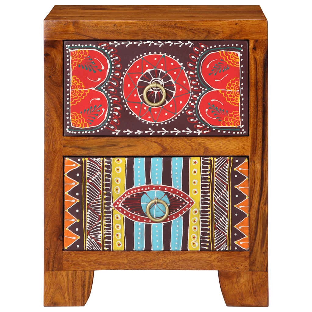 vidaXL Nachttisch 2 Stk. 35x35x45 cm Massivholz Akazie