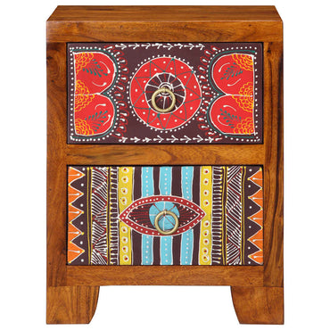 vidaXL Nachttisch 2 Stk. 35x35x45 cm Massivholz Akazie