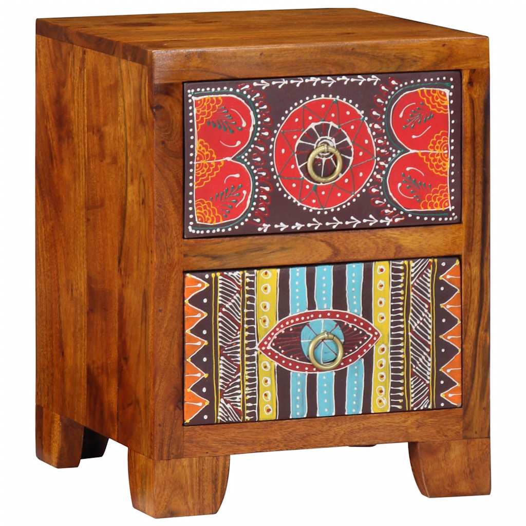 vidaXL Nachttisch 2 Stk. 35x35x45 cm Massivholz Akazie
