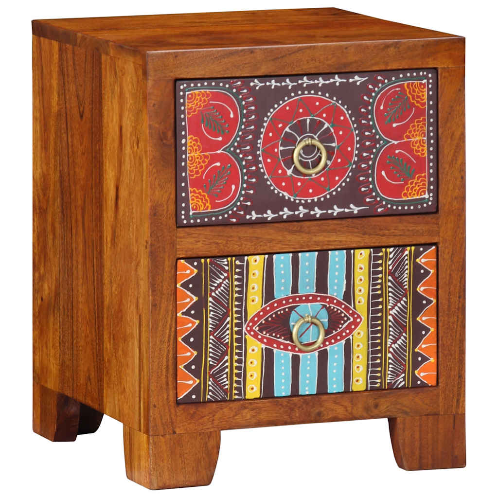 vidaXL Nachttisch 2 Stk. 35x35x45 cm Massivholz Akazie