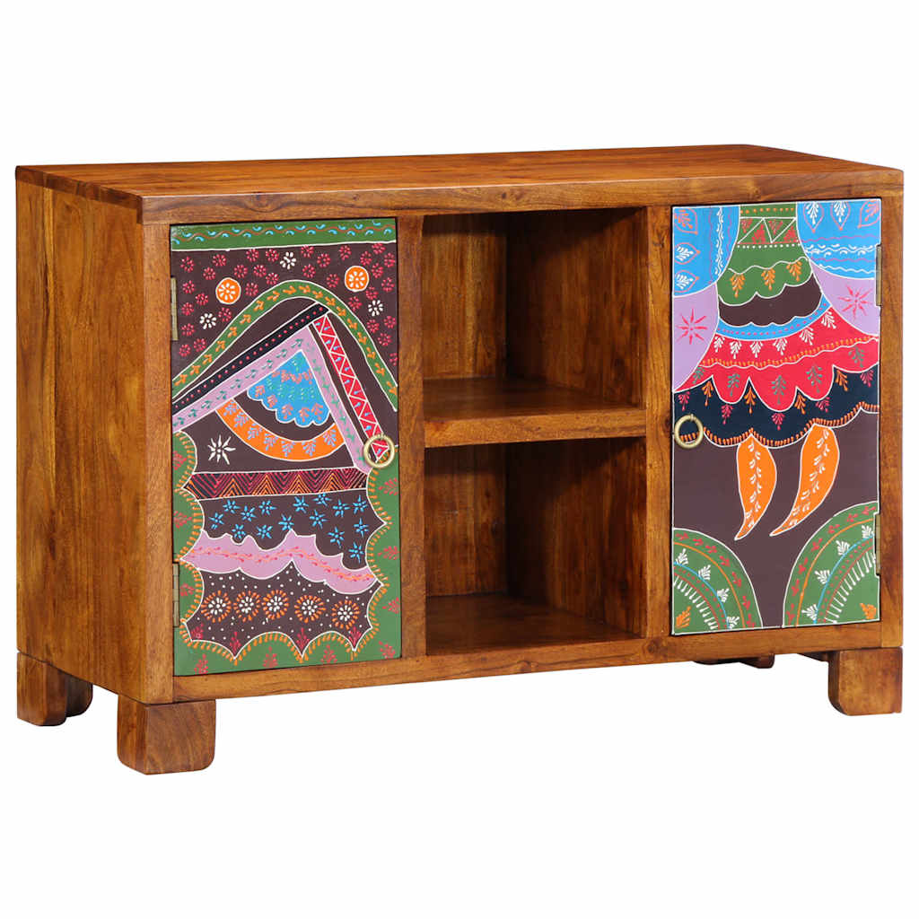 vidaXL Sideboard Mehrfarbig 90x35x60 cm Massivholz Akazie
