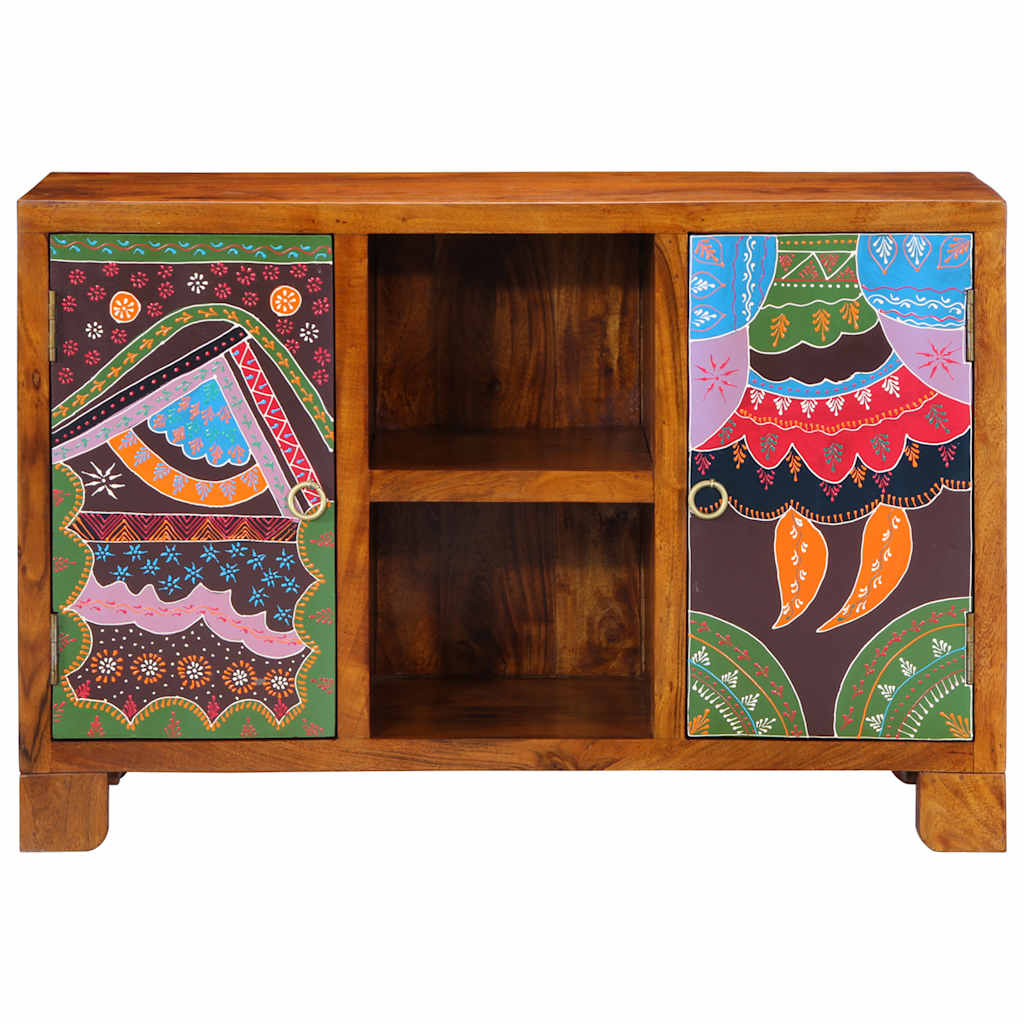 vidaXL Sideboard Mehrfarbig 90x35x60 cm Massivholz Akazie